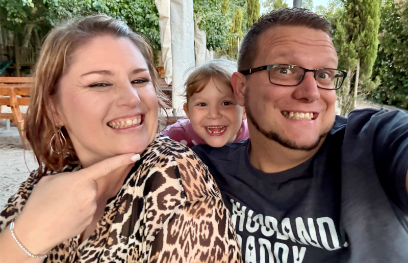 Berner with his family